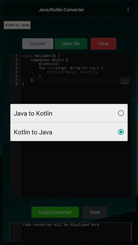 Converter Java To Kotlin Online