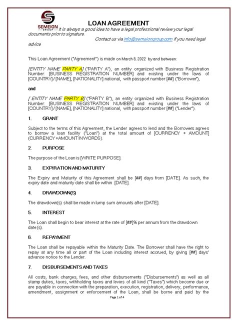 convertible loan agreement template