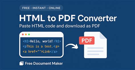 Converting Html Code To Printable Pdf
