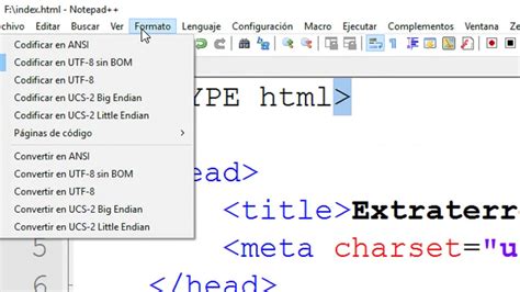 convertir texto html a utf 8