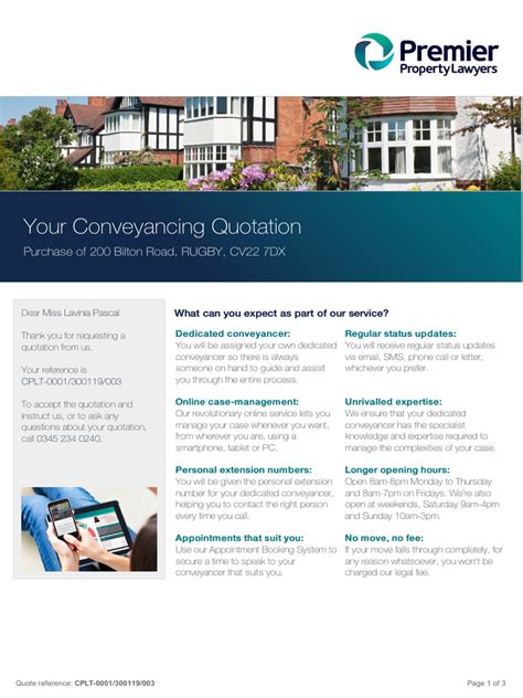 conveyancing quotation