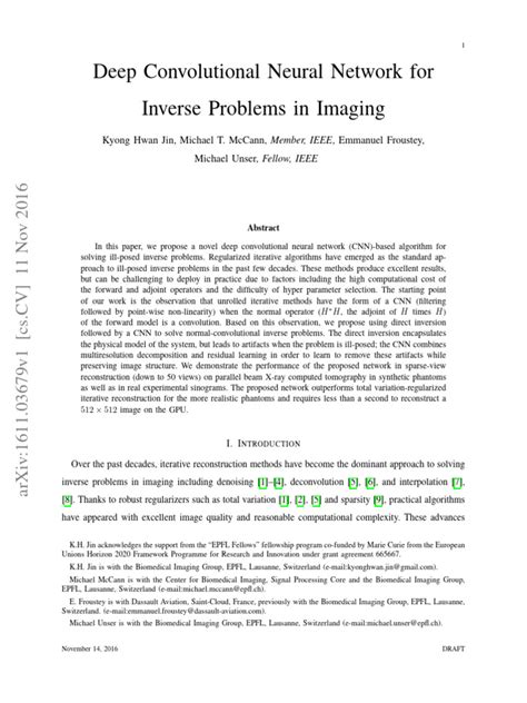 convolutional neural networks for inverse problems in imaging