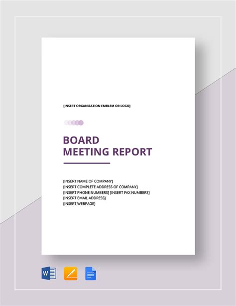 coo report at year end board meeting