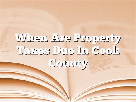 cook county taxes due 2022