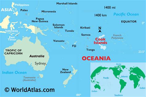 cook islands on a map