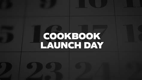cookbook launch may 2023