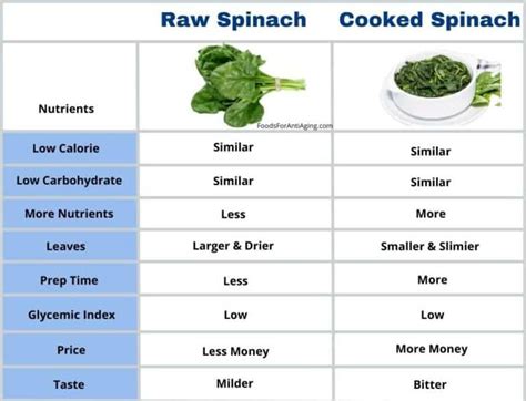 Raw Spinach vs Cooked Spinach Which is Better? A Comparison