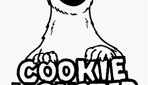 Cookie Monster Clipart Black And White - akrisztina27