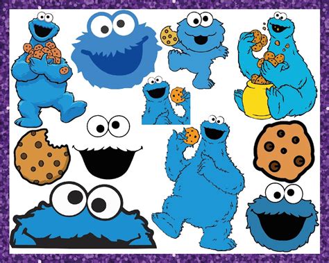 Cookie Monster SVG 3 LAYERS