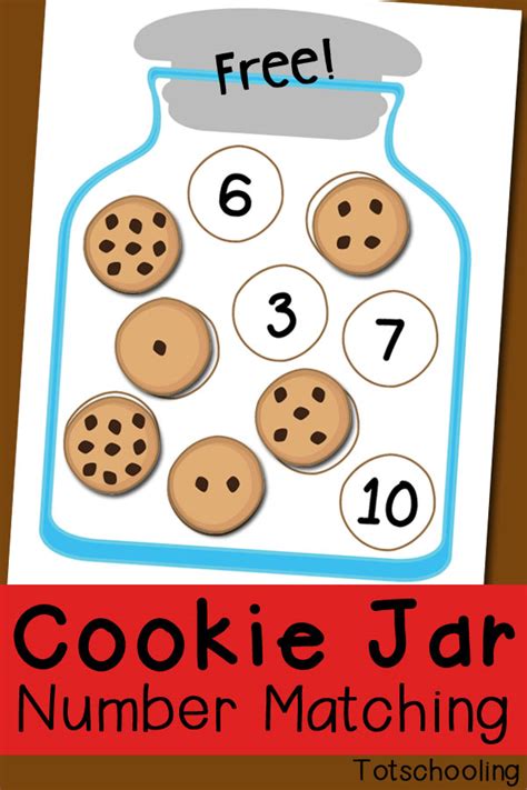 Cookie Jar Number Matching Printable