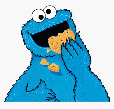 cookie monster eating cookies clipart