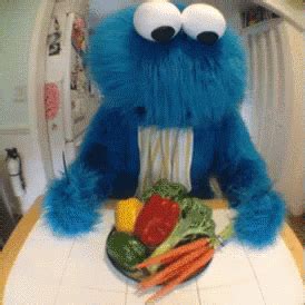 Cookie Monster Eating Veggies