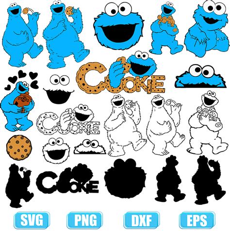 cookie monster face svg free