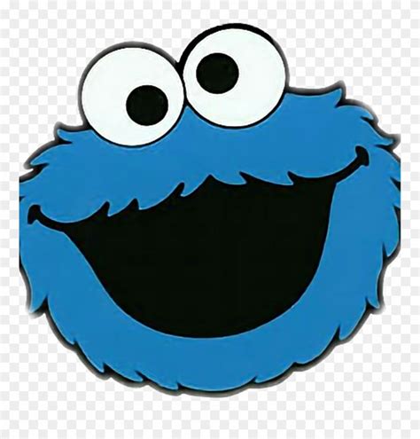 cookie monster face with cookie
