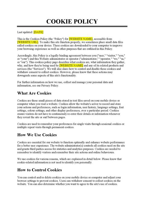 cookie policy requirements uk