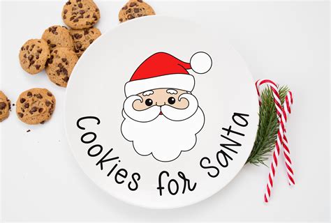 Cookies for Santa Plate + Free Christmas SVGs Happiness is Homemade