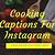 cooking captions for instagram