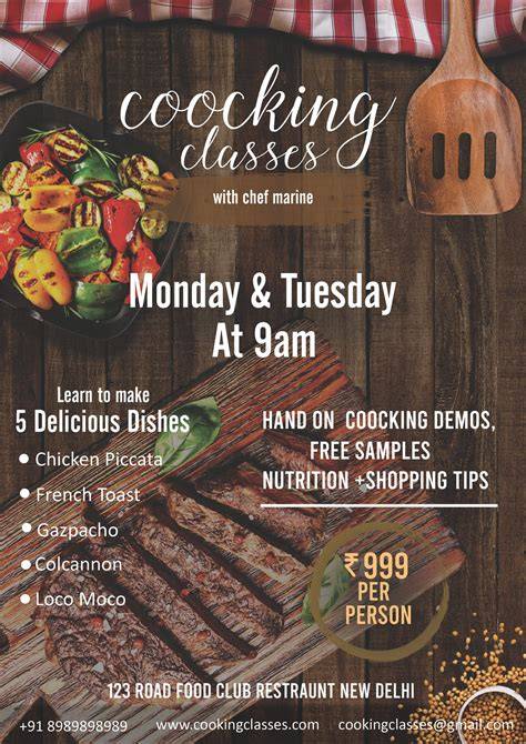 cooking class advertisement