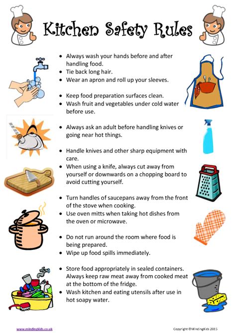 Cooking Kitchen Safety Printable