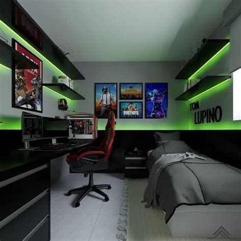 Overview at night … Bedroom setup, Small game rooms, Room setup