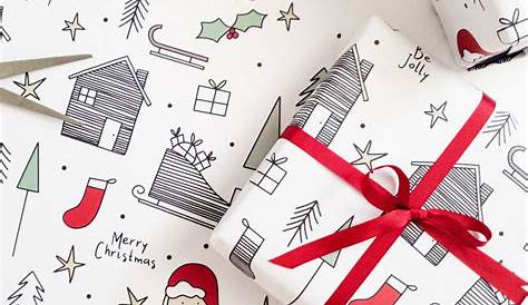 Christmas Wrapping Paper – Merry Christmas Snowflakes By The Wedding of