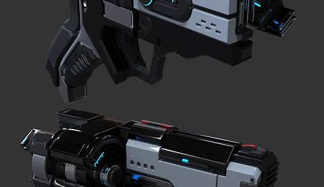 ArtStation - Sci-fi Futurictic Assault Pistol | Game Assets