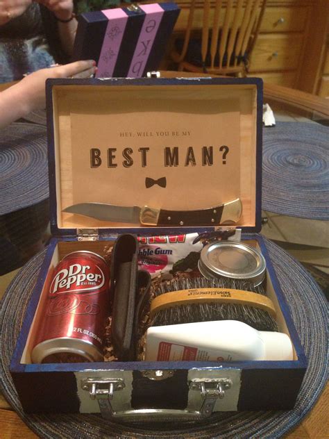 Personalized Cigar Humidor Box for Groomsmen & Best Man Wedding Gift
