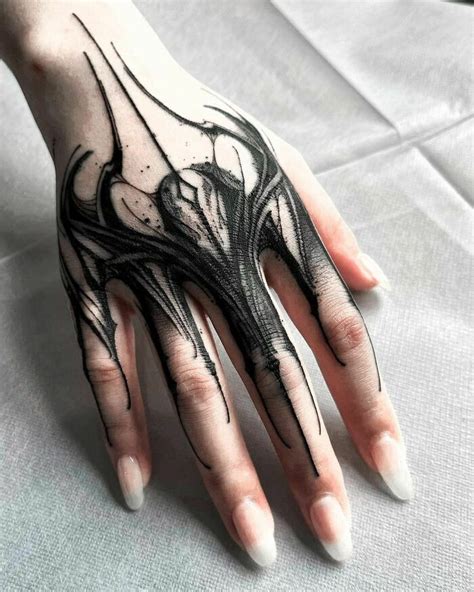 Cool Dark Hand Tattoos Simple