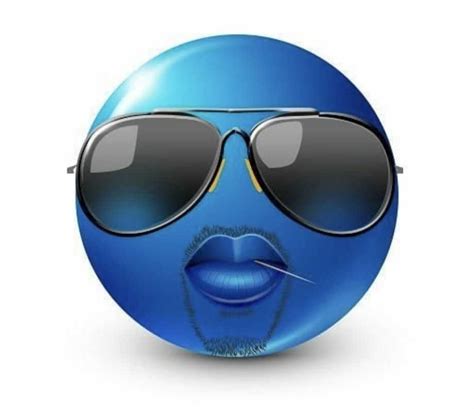 cool emoji meme blue