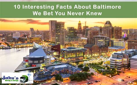 cool facts about baltimore