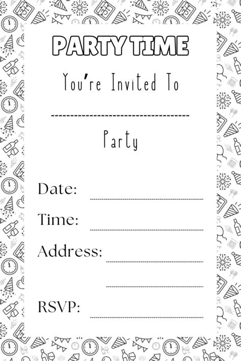 Cool Invitations Free Printable Template