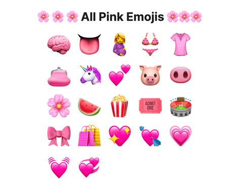 Cool Pink Emojis