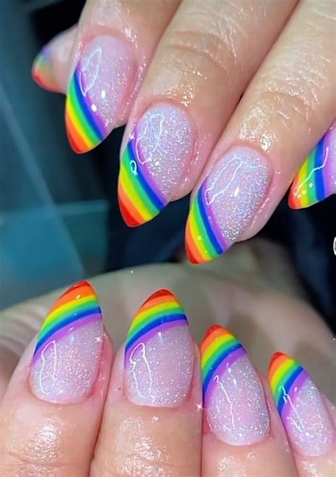 cool rainbow nail designs