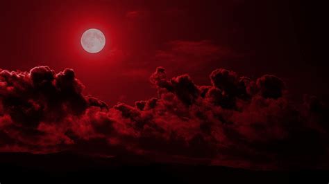 Cool Red Moon Wallpaper