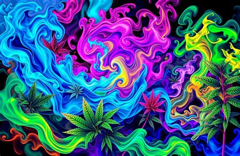 Weed Leaf Wallpapers Blue Wallpaper Cave