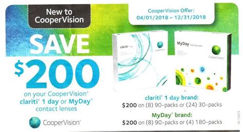 45SNG Coopervision Myday Toric Rebate