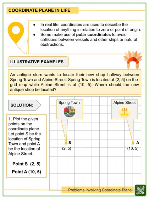 Solving Word Problems Involving Coordinate Plane 5th Grade Worksheets