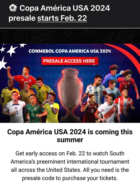 copa america presale code