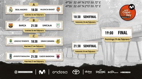 copa del rey baloncesto 2023 horario