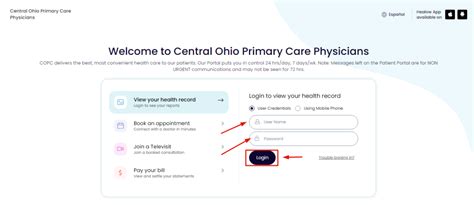 copc patient log in