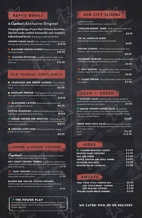 Copelands Mkt Printable Menu