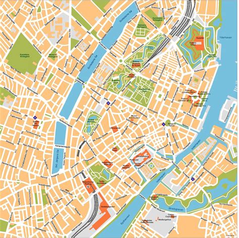 copenhagen city map printable