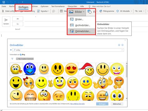 Copier Coller Smiley Outlook