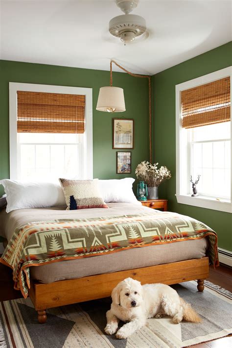 Copper And Green Bedroom