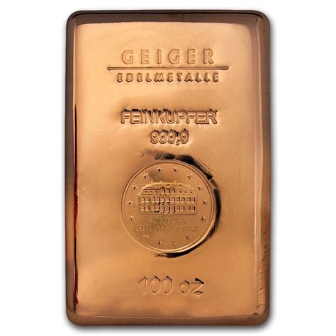 copper bars 100 oz