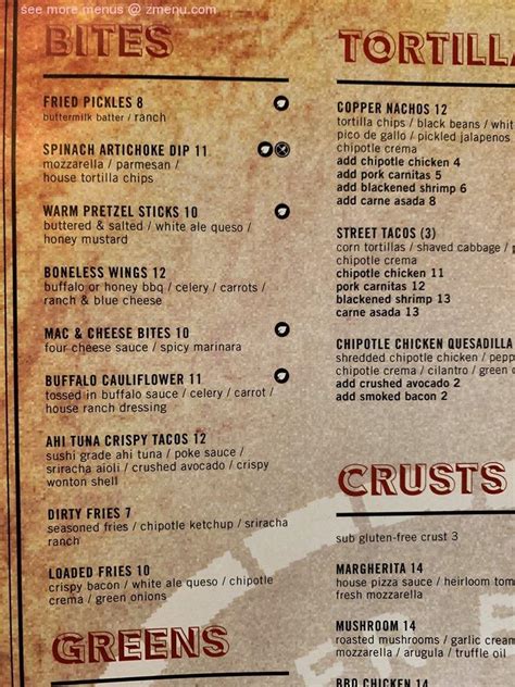 Copper Blues Oxnard Brunch Menu