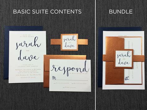 Copper Cardstock Invitations