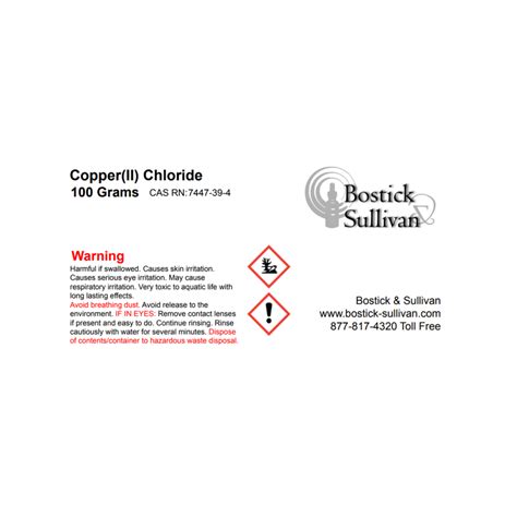Copper Chloride Hazards