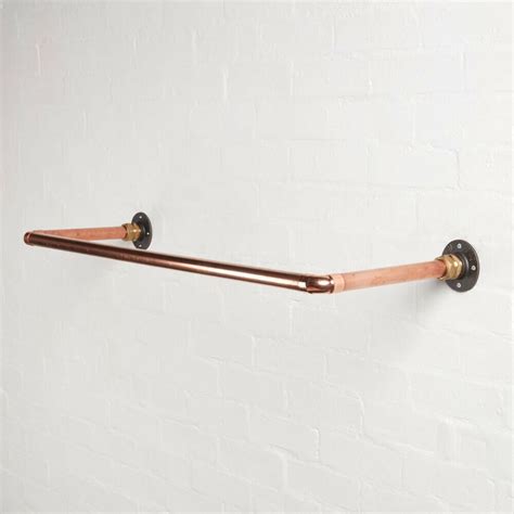 Copper Clothes Rail Wall Mounted