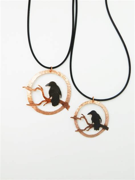 Copper Crow Necklace